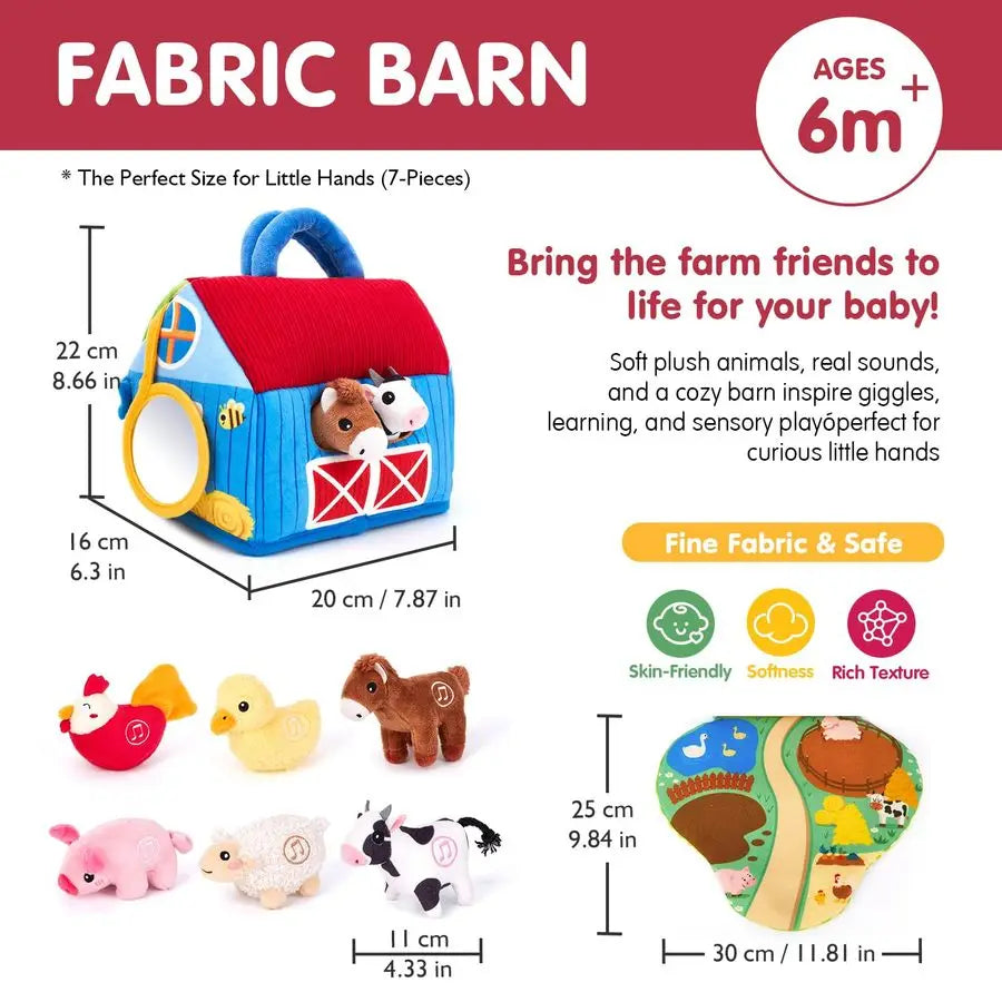 Baby Toys 612 Months Surprise Barn with Stuffed Farm Animals with Real Sounds Montessori Toys for 6 Month Old Baby 1 Year