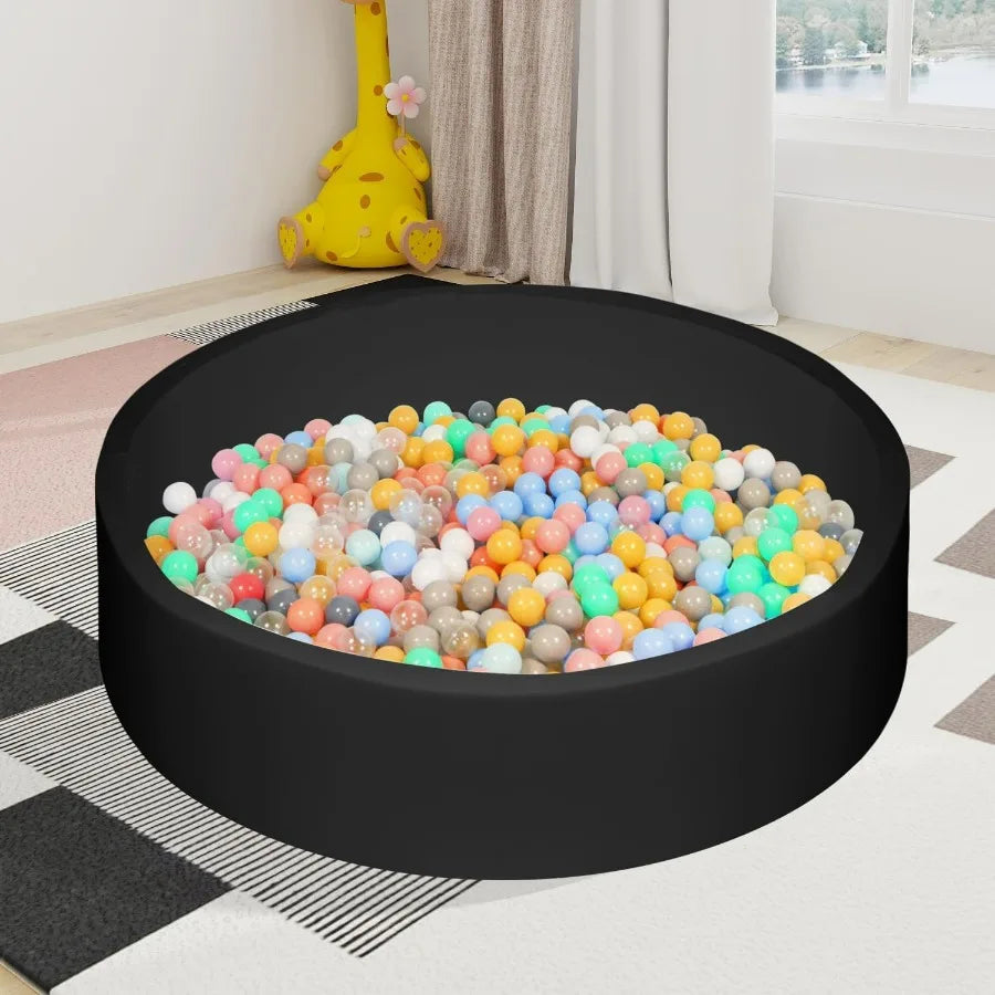 Extra Large Soft Foam Ball Pit 51.2" x 11.8" NO Balls in Large Sponge Round Ball Pool Indoor Round Ball Pits Toddler Playpen -