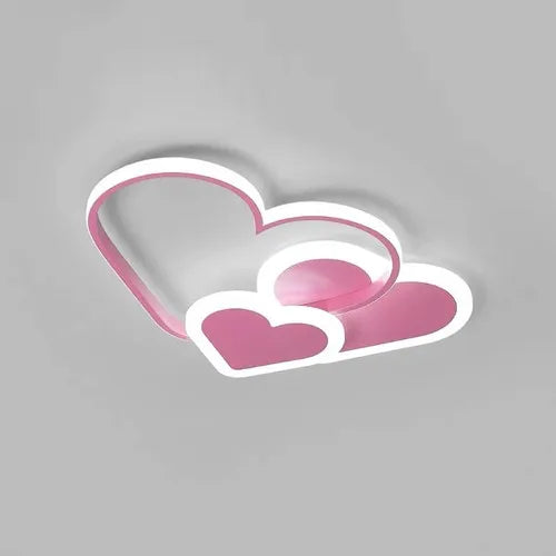 Heart-Shaped LED Ceiling Lamp with Remote Control Adjustable Color Temperature