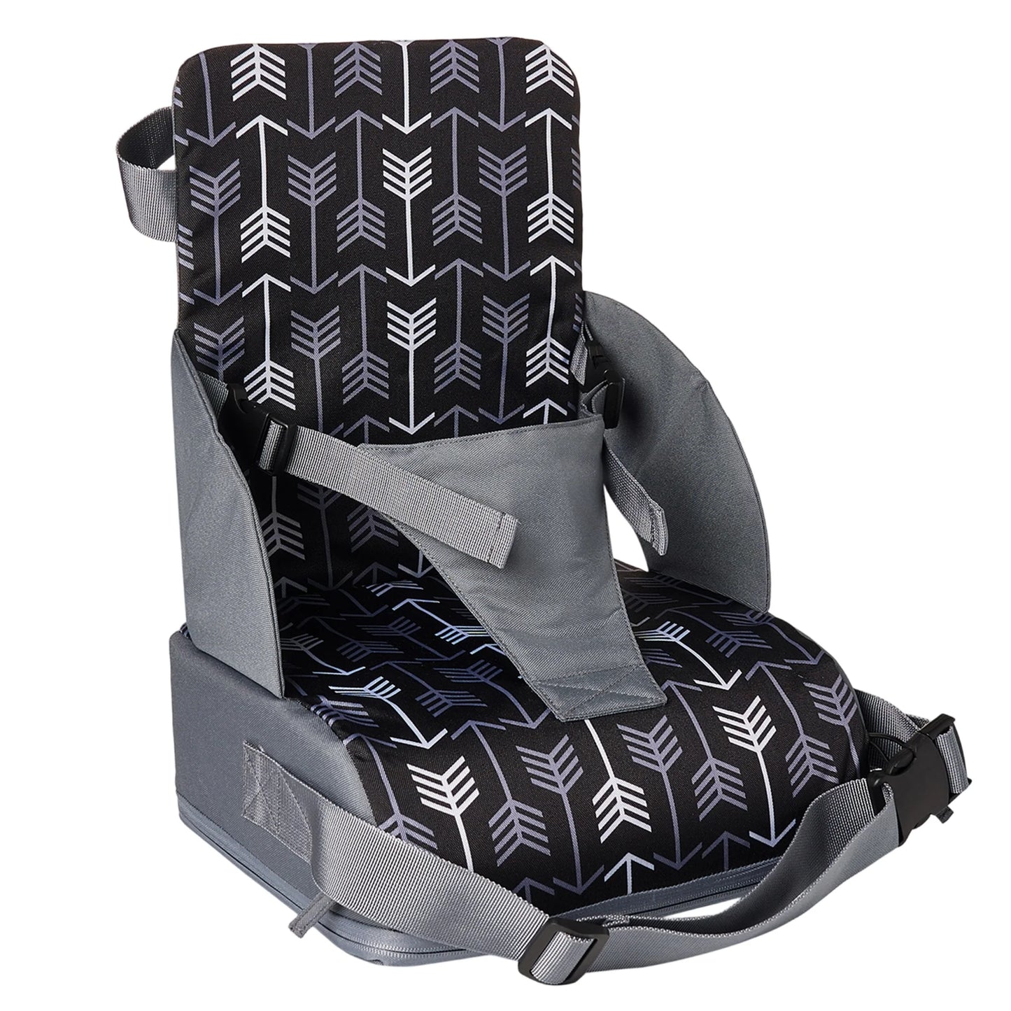 Portable Toddler Booster Seat with Non-Slip Bottom and Safety Straps for Dining Table - Comfortable Baby Booster Seat