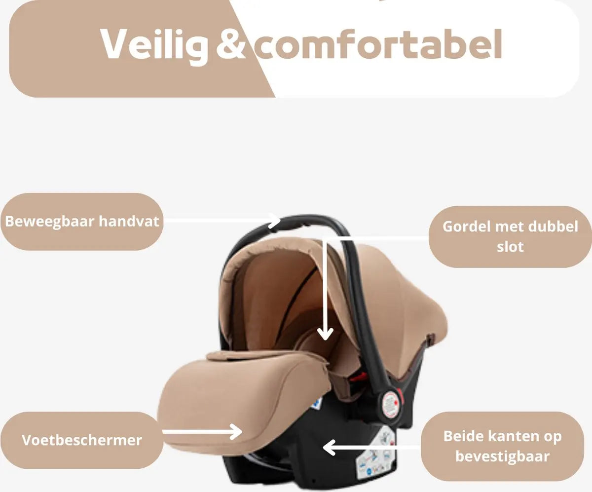 2-in-1 High View Stroller With Safety Seat, Cradle Mode, Foldable Shockproof Stroller With Reversible Seat