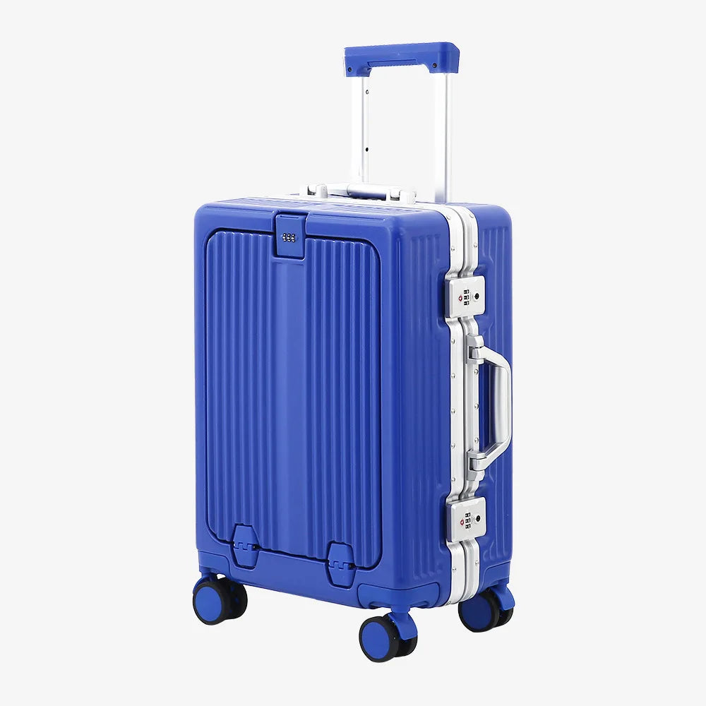 20 Inch Aluminum Rolling Trolley Case Cabin Suitcase Spinner Wheels TSA Locks Travel Luggage With TSA Lock For Men Women