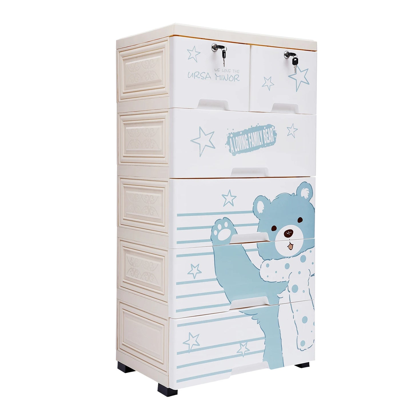 Storage Cabinet with 6 Drawers Plastic Drawers Dresser Closet Dresser Organizer