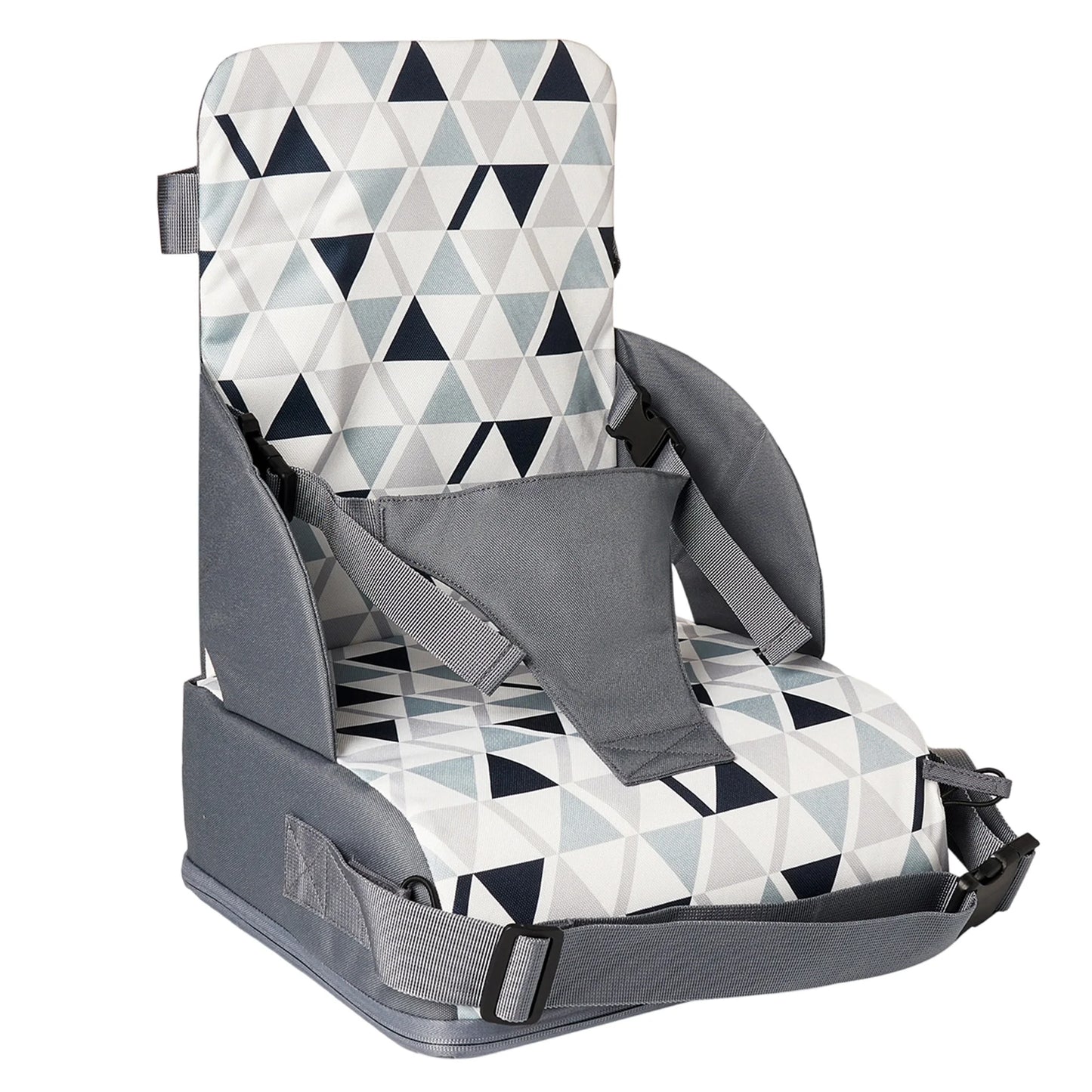 Portable Toddler Booster Seat with Non-Slip Bottom and Safety Straps for Dining Table - Comfortable Baby Booster Seat