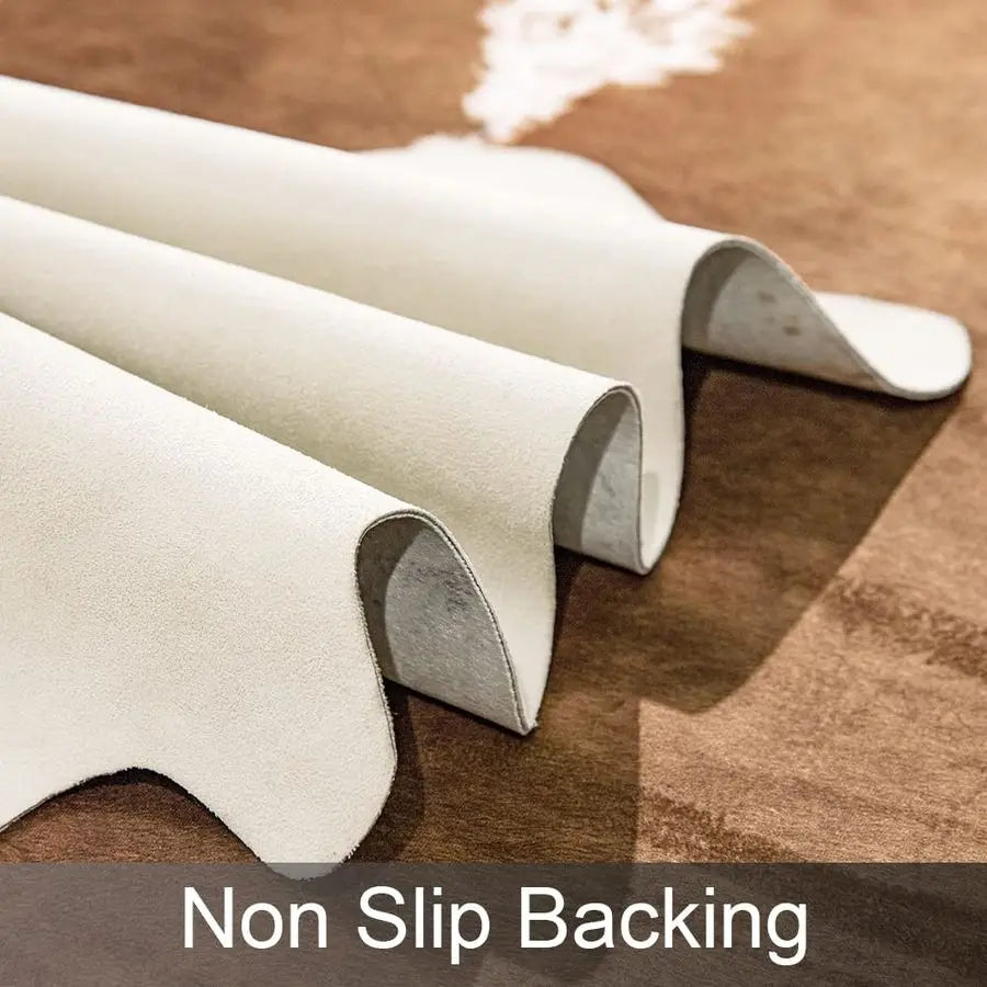 Premium Faux Cowhide Rug 4.6 x 5.2 Feet, Sturdy and Large Size Cow Print Rug