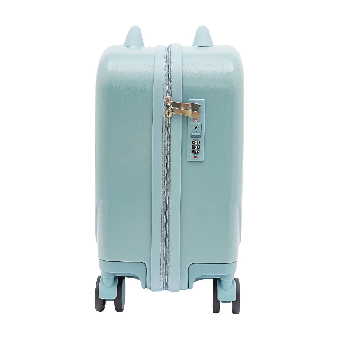 Bymaocar Childrens Travel Trolley Case Luggage Suitcase 18 Inch Sky Blue Ride On Hard Shell Durable Kids Suitcase for Trip