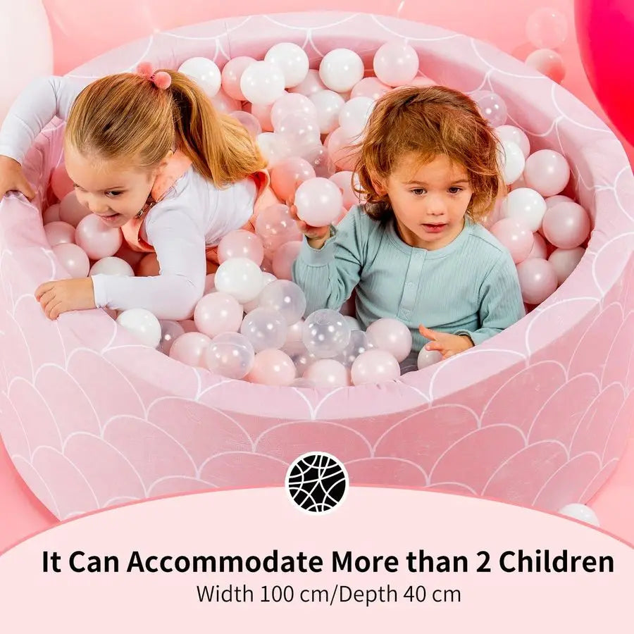Ball Pit 35.4x 11.8 for Toddlers and Kids,Round Ball Pool Indoor Outdoor Baby Playpen,Ideal Gift for Infants,Balls not Included