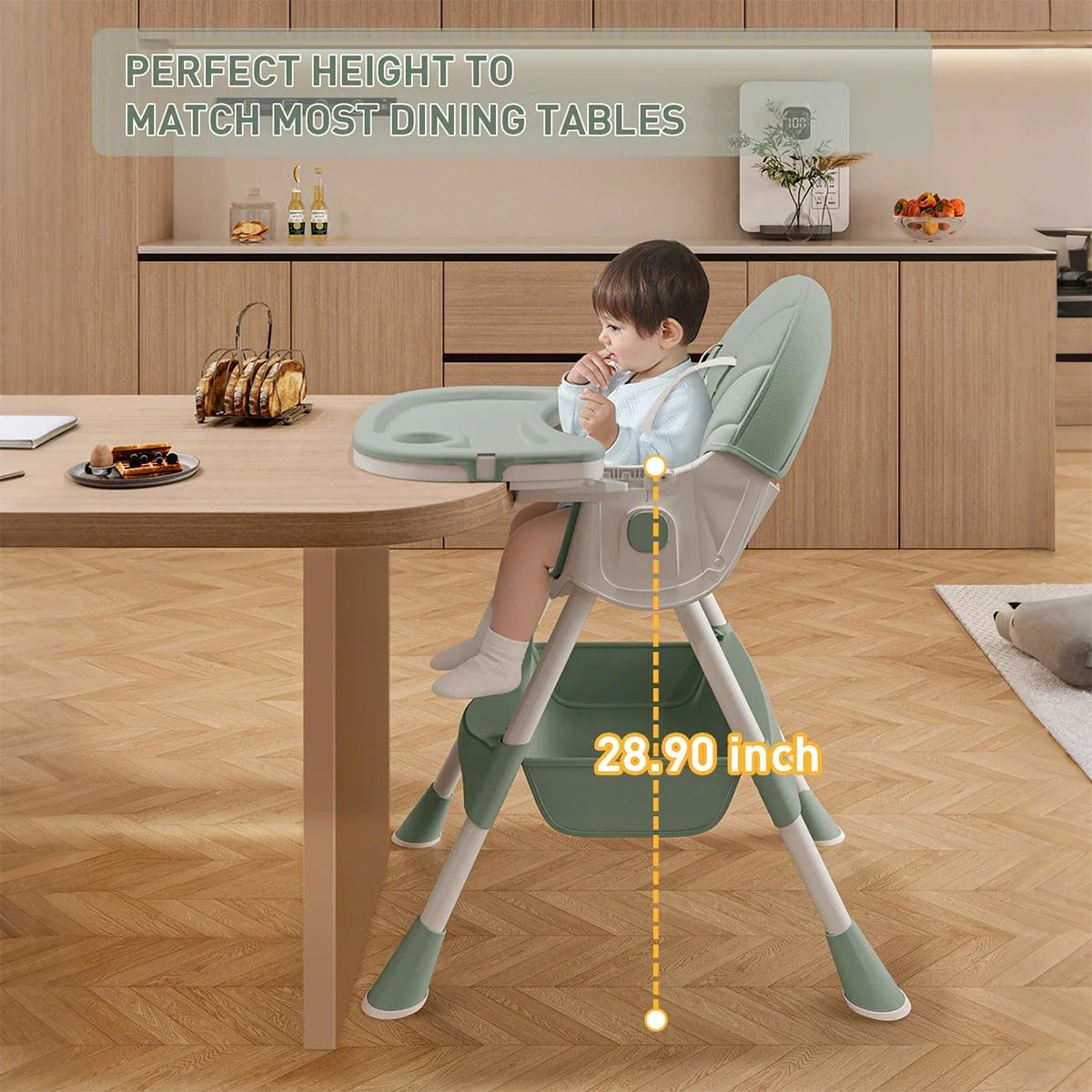 Multifunctional dining chair for folding children, highchair for babies, mobile dining chair for children