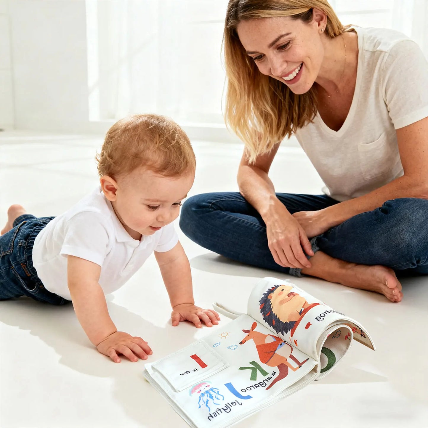 Education Books Soft Baby Book Interactive And Feel Teething Book Education Activity Kids Visual Stimulation Toys