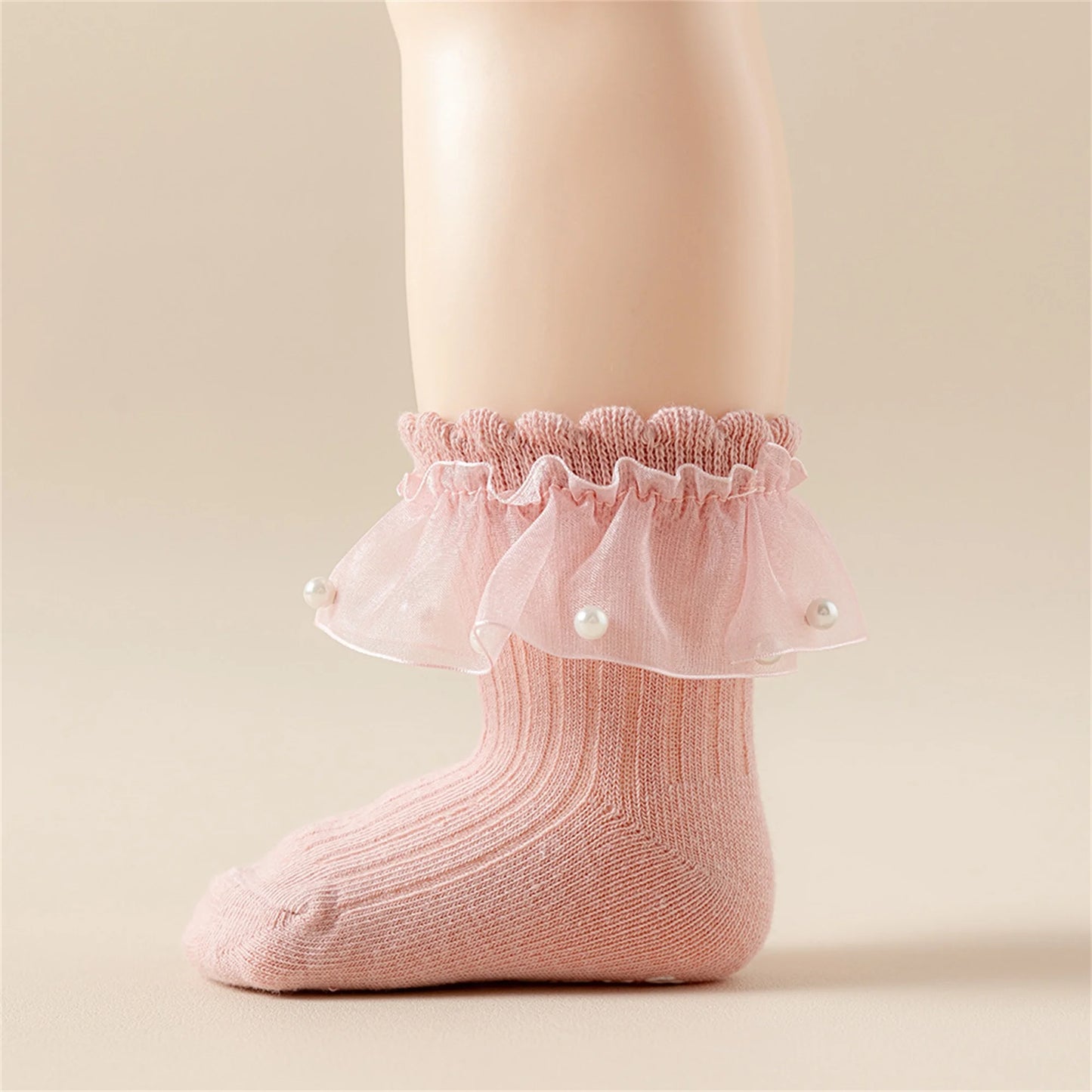 Cute Baby Girl Cotton Ankle Socks with Adorable Bowknot and Lace Trim Soft and Comfortable Toddler Princess Socks for Daily