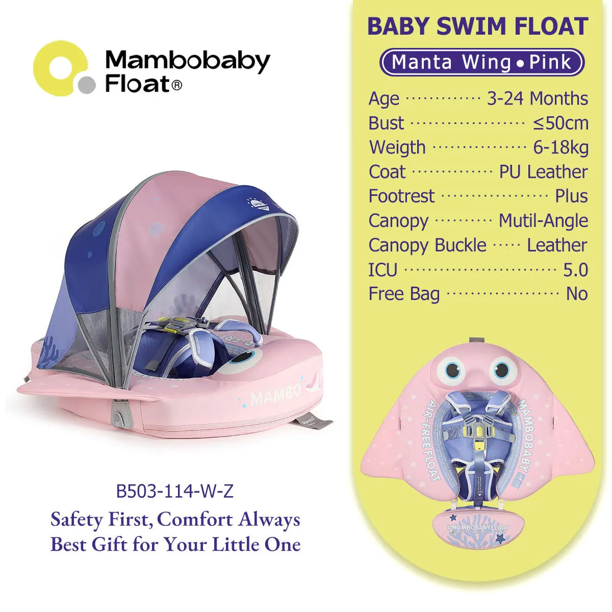 Mambobaby Baby Pool Float Vip 5 Dropshipping Blackproof Pool Mat For Infant Non-Inflatable Natation Buoy With Parasol Beach Toys