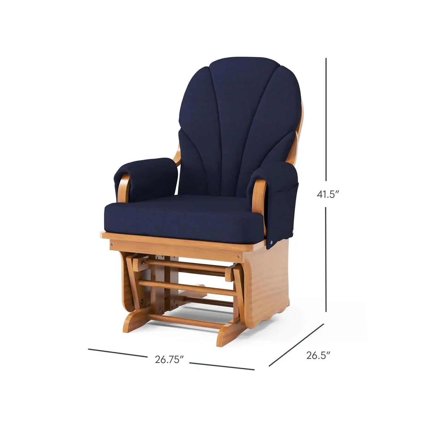 Lullaby Wood Base Glider Rocker