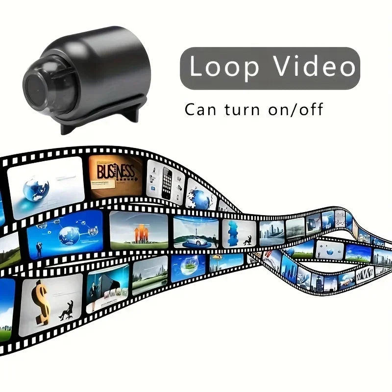Mini WiFi Camera 1080P HD, Indoor Security Cam with Night Vision, 2-Way Audio