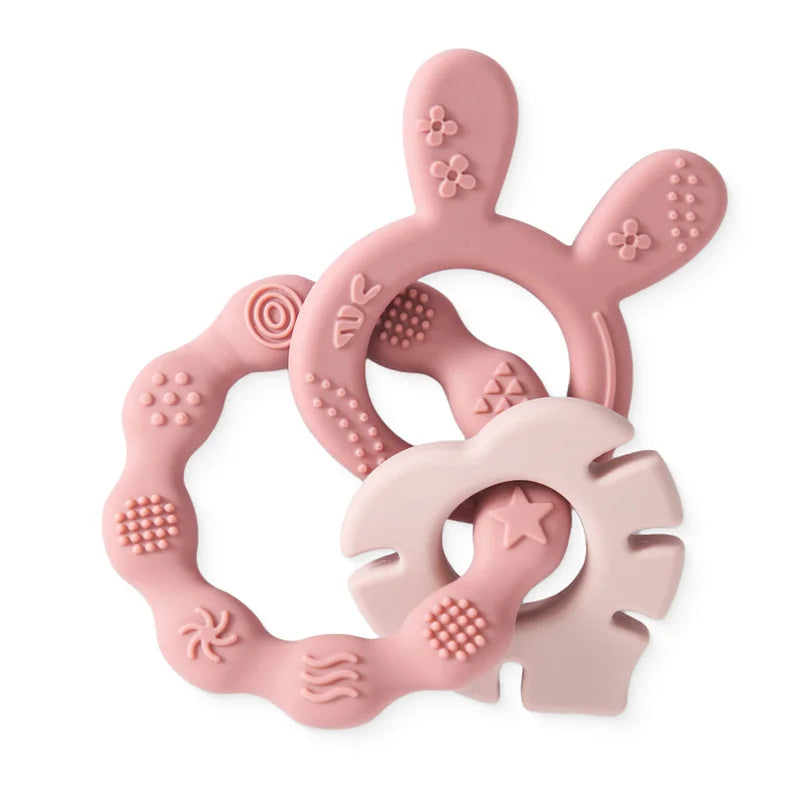 Baby Silicone Teethers Animal Food Grade Silicone Baby 0-12 Toys Silicone Teeth Grinding Stick Newborn Pacifier Accessories Toys