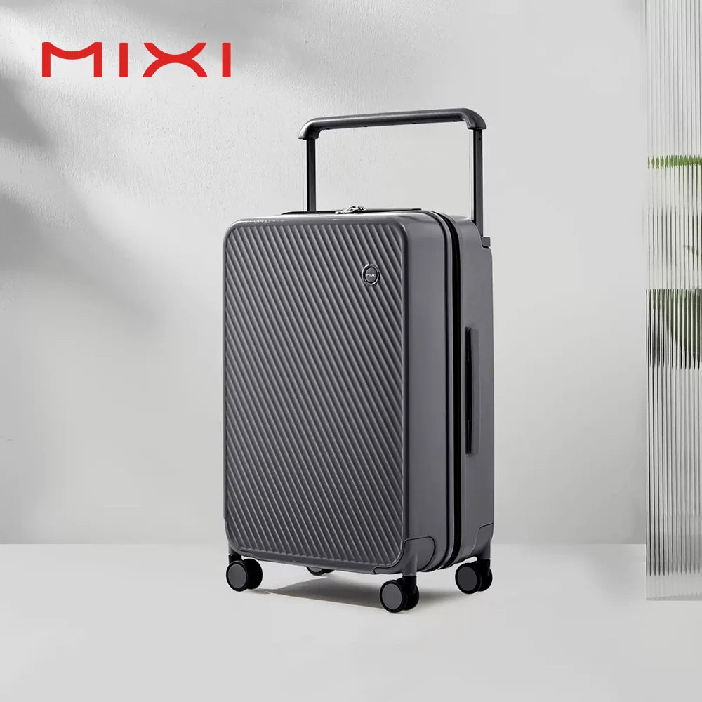 Mixi Gorgeous Wide Handle Suitcase 24" Travel Luggage Rolling Wheels Women Men 20" Carry On Cabin Hard side