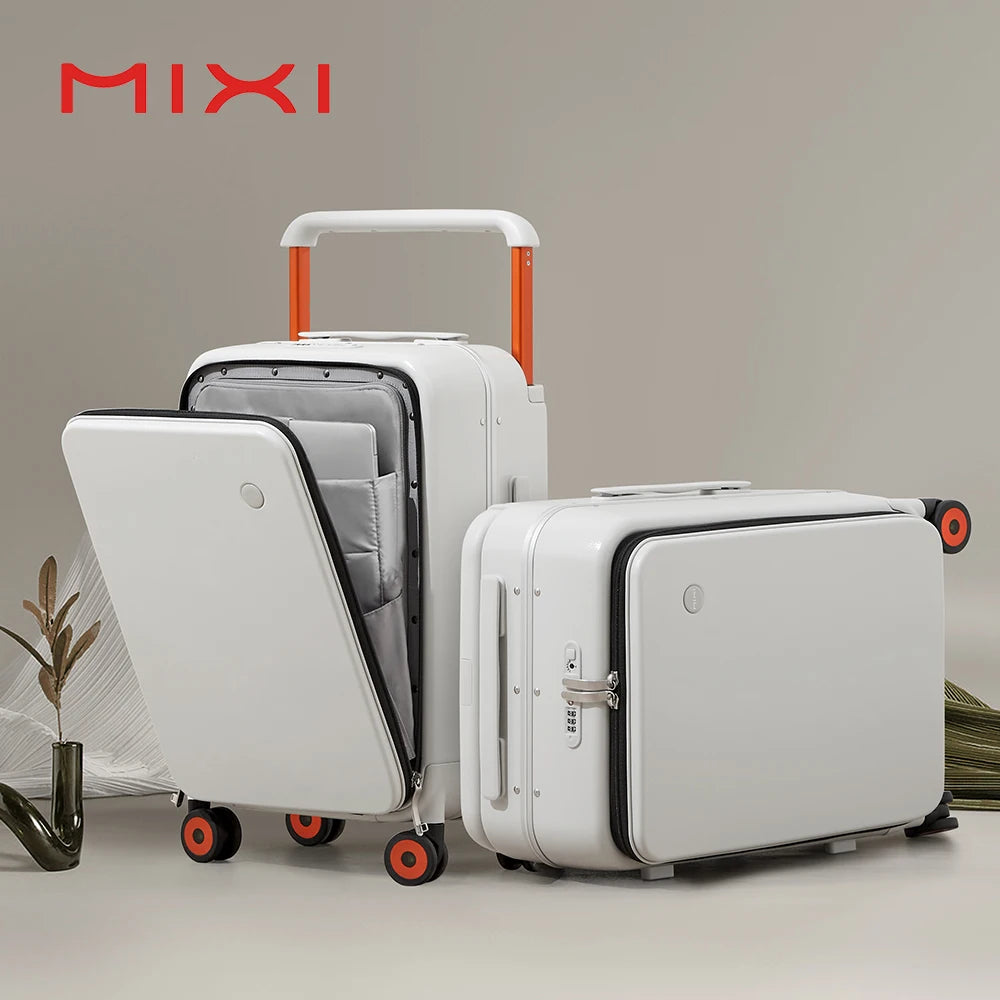 Mixi 2026 New Design Wide Handle Suitcase Men Carry-On Luggage Women Travel Trolley Case