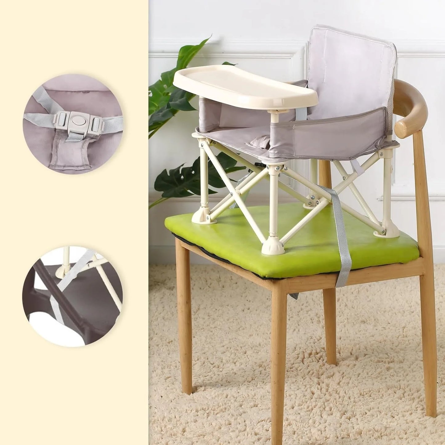 Durable High Chair for Babies – Adjustable Footrest & Detachable Cushion for Comfortable Feeding
