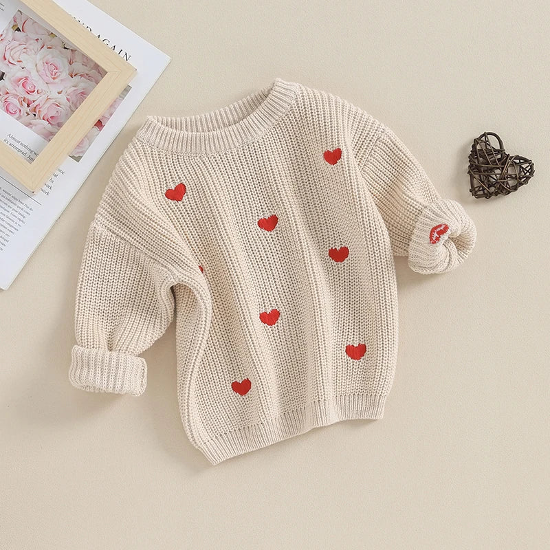 Adorable Toddler Sweaters Lovely Heart Patterned