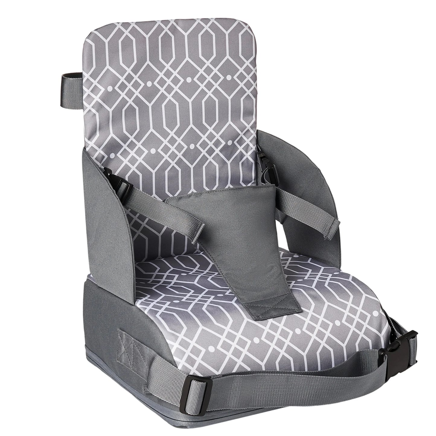 Portable Toddler Booster Seat with Non-Slip Bottom and Safety Straps for Dining Table - Comfortable Baby Booster Seat