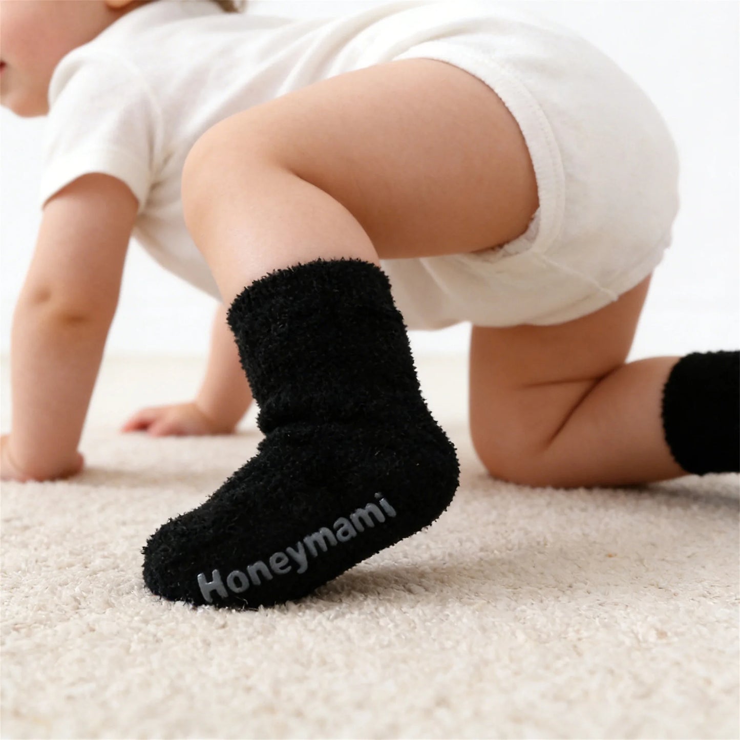 Adorable Cotton Socks Cozy Breathable Anti-slip Socks for Infants Toddlers Boys & Girls Pack of 5