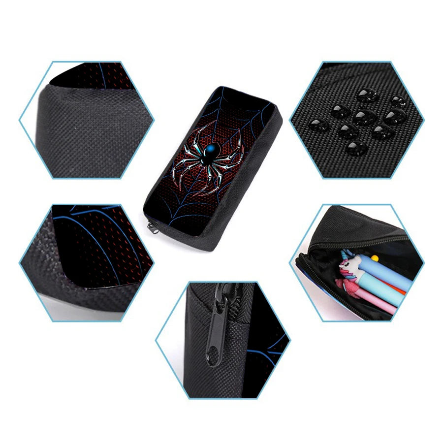 Spider Pattern Three-Piece Set Backpack