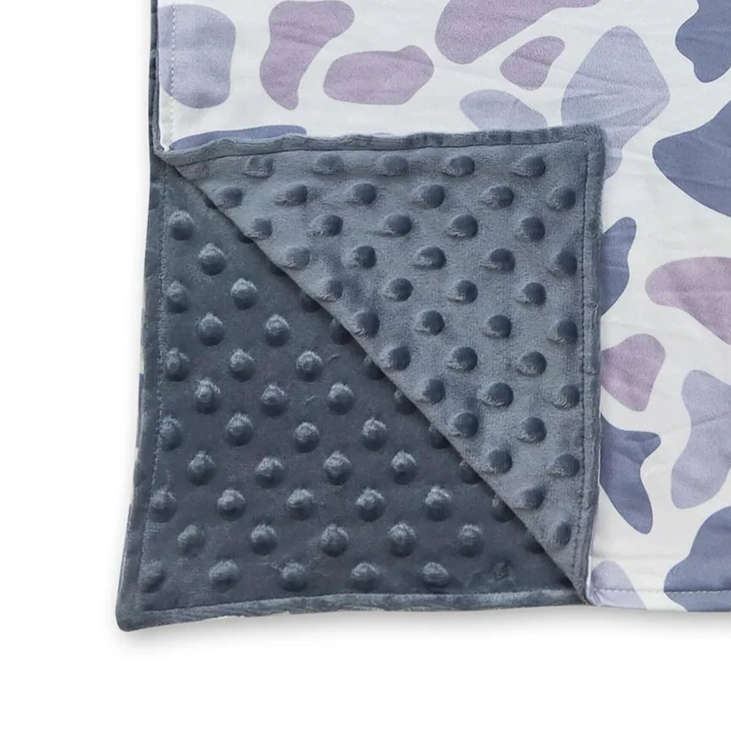 Grey polka dots camo baby kids blankets