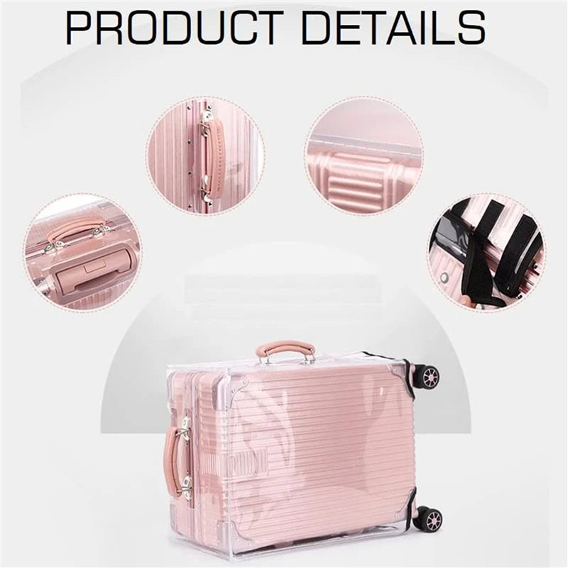 Dustproof Transparent Luggage Cover PVC Waterproof Protector Suitcase Covers Luggage Storage Covers Travel Accessories Fashion