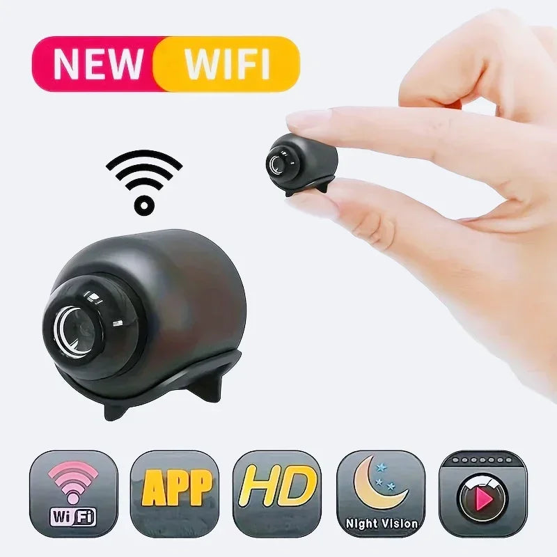 Mini WiFi Camera 1080P HD, Indoor Security Cam with Night Vision, 2-Way Audio
