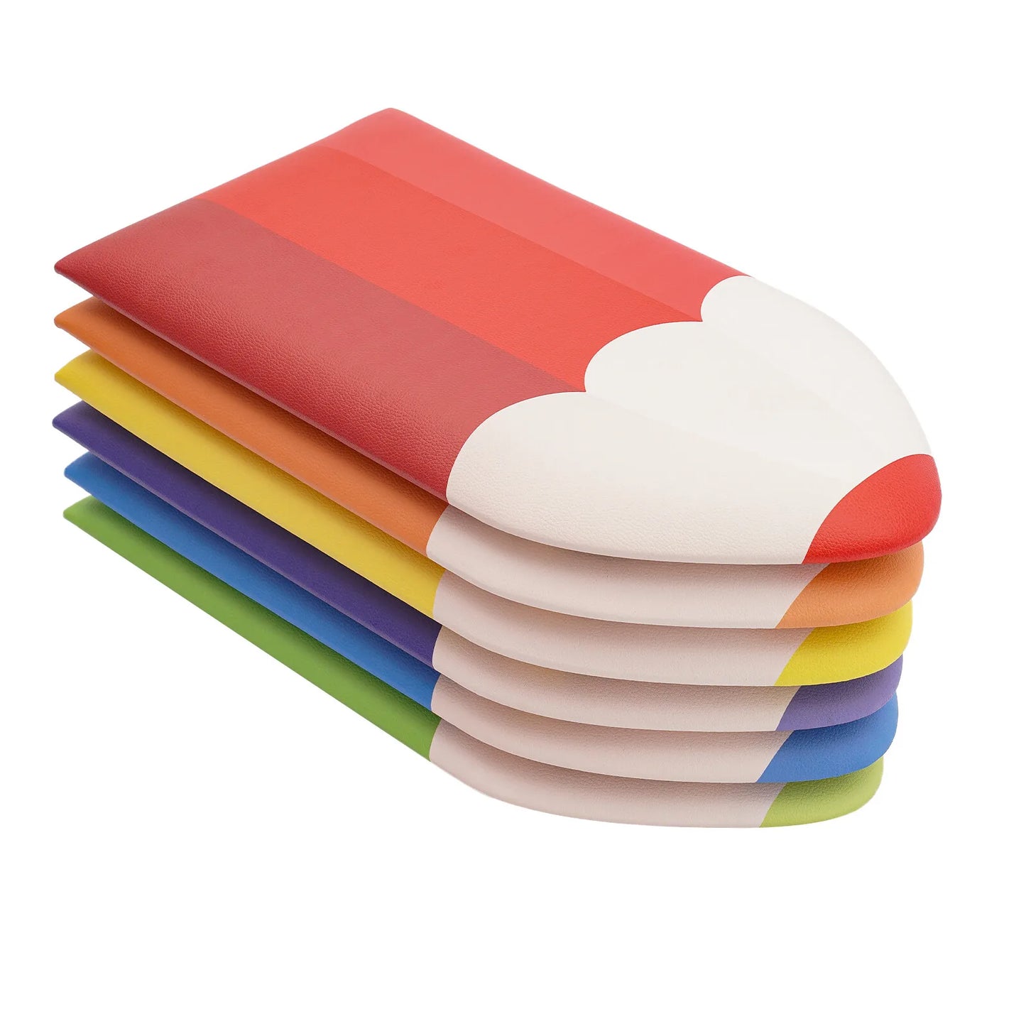 6Pcs 3D Pencil Wall Padding for Kids Room Nursery Soft PU Leather Anti Collision Sticker Self Adhesive Mat