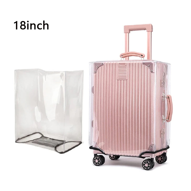 Dustproof Transparent Luggage Cover PVC Waterproof Protector Suitcase Covers Luggage Storage Covers Travel Accessories Fashion