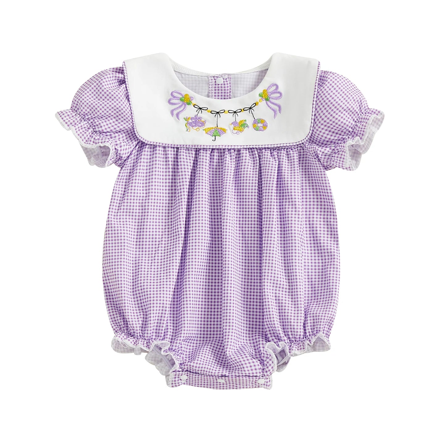 Toddler Girls Jumpsuit Sleeveless Round Neck Floral Print Ruffle Romper Baby Bodysuit Summer Outfit with Bow