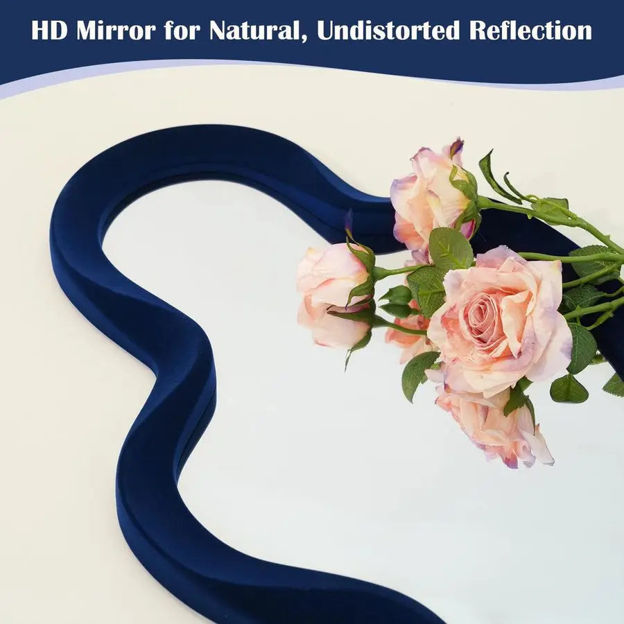 Room Mirrors for Wall Decor, 13.8x29.7 Wall Mounted Cloud Mirror Cute Hanging Wall Art
