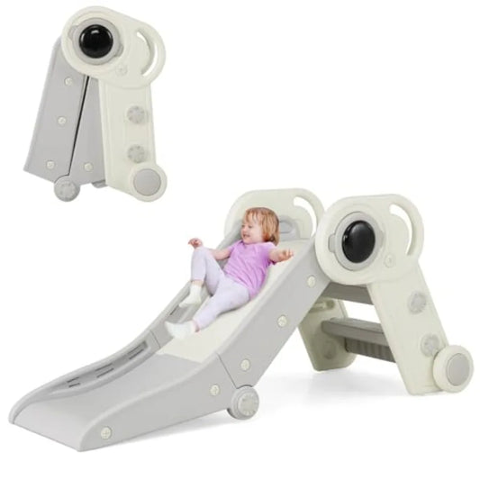 Toddler Slide Foldable Slide for Toddlers Aged 18+ Months 2 in 1 Indoor Folding Freestanding Baby Climber Playset Playground