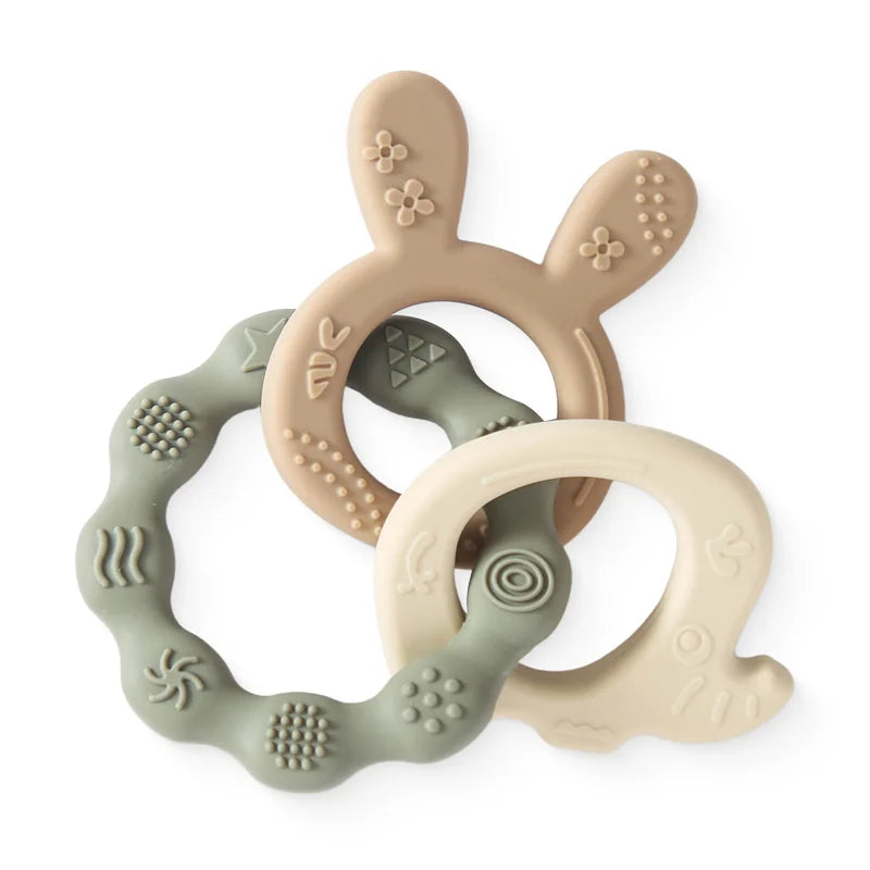 Baby Silicone Teethers Animal Food Grade Silicone Baby 0-12 Toys Silicone Teeth Grinding Stick Newborn Pacifier Accessories Toys