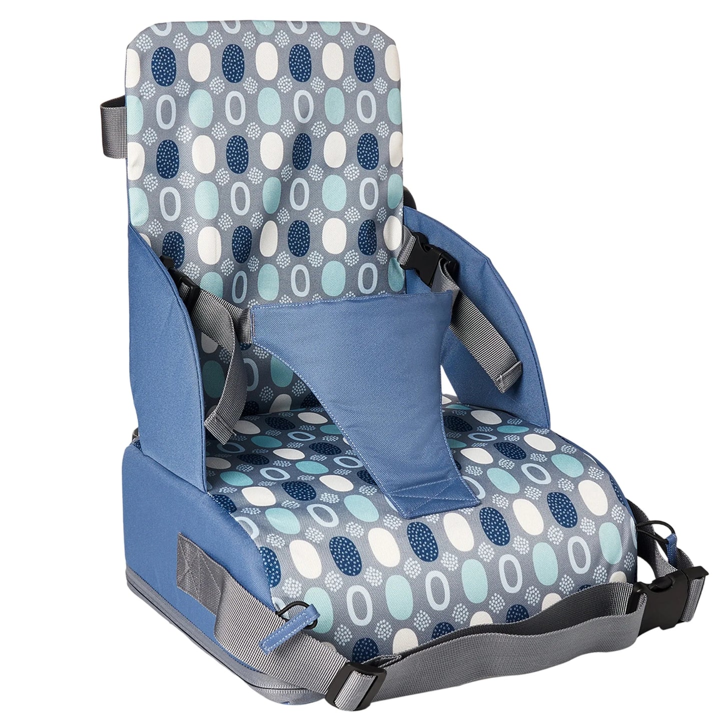 Portable Toddler Booster Seat with Non-Slip Bottom and Safety Straps for Dining Table - Comfortable Baby Booster Seat