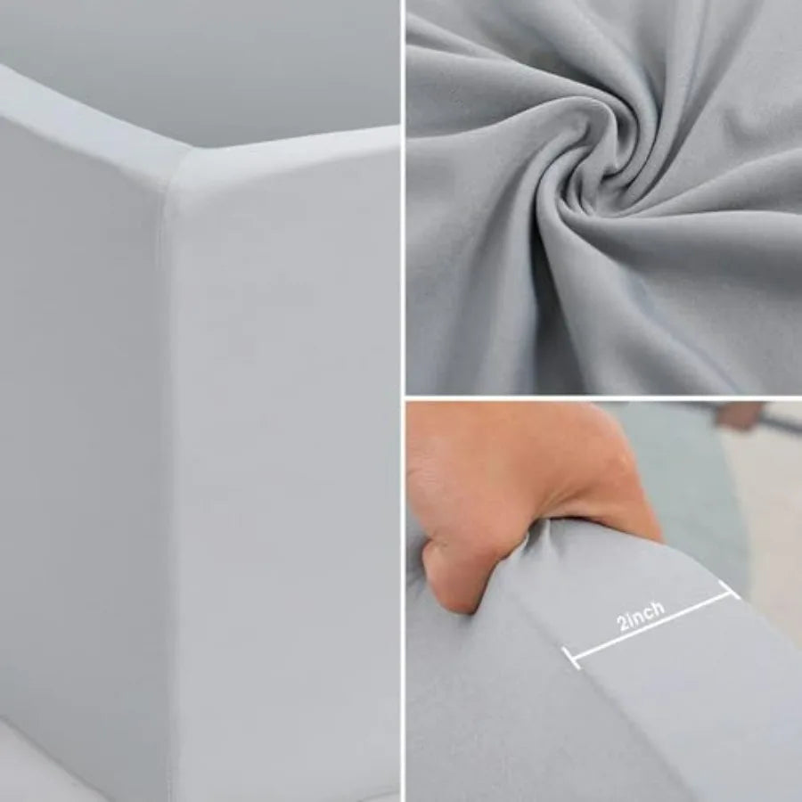 Square Foam Ball Pit for Toddlers Soft Play Toy Light Gray Ideal Gift for Kiddie Pool