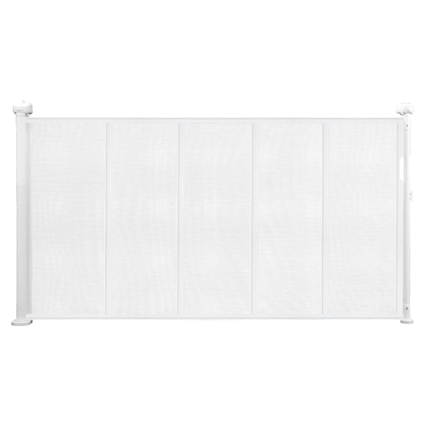 SucceBuy 55/71/110in Retractable Baby Gate 34in Tall Extends Wide Retractable Gate for Kids Mesh Material Easy to Install