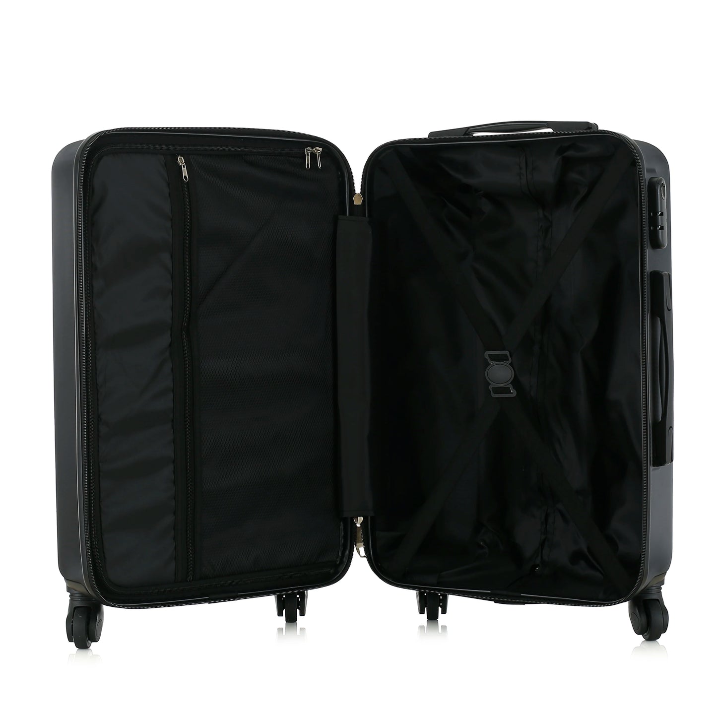 4-Piece ABS Hard side Spinner Luggage Sets (18/23/27 Inch + 13 Inch Cosmetic Case)