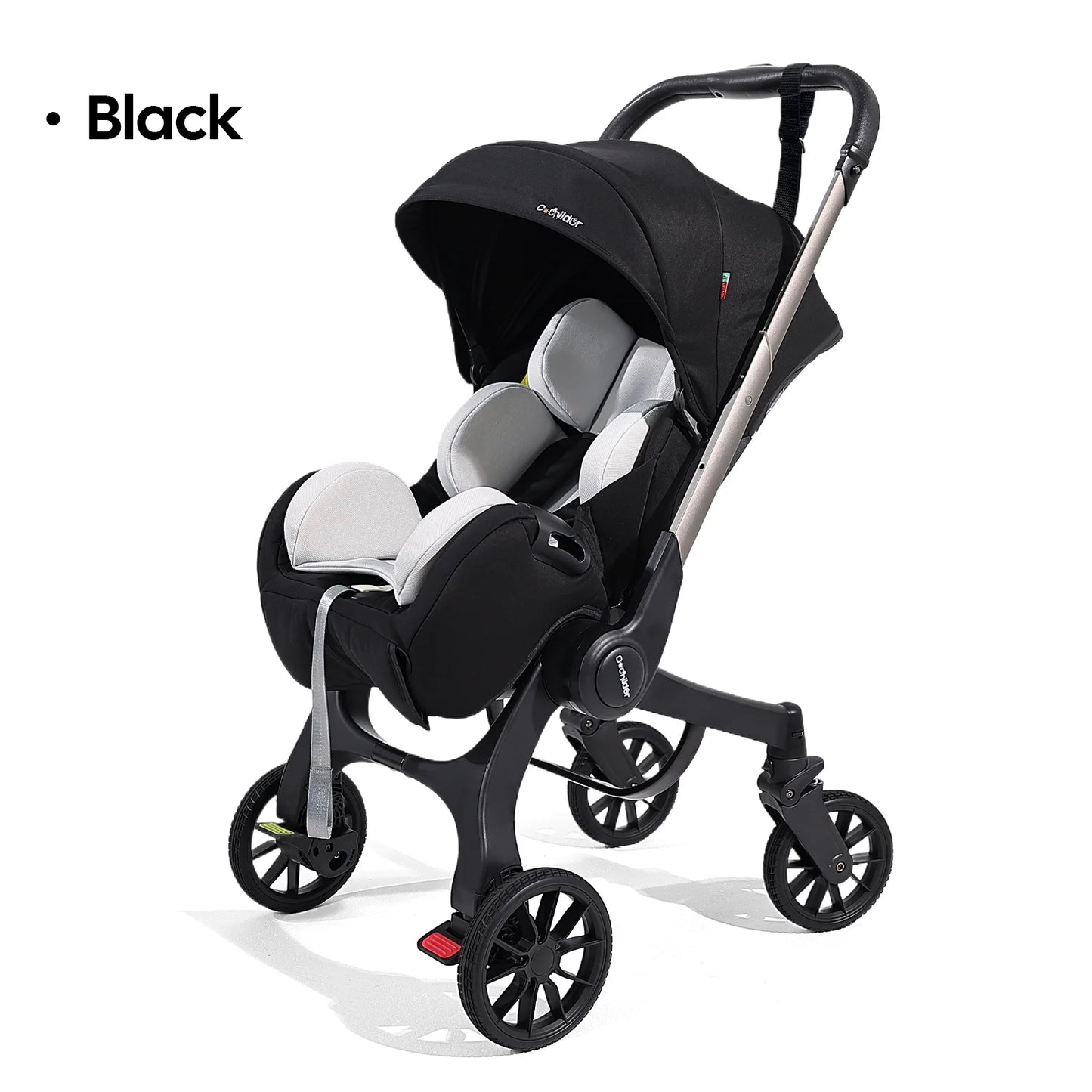 Multi-functional baby stroller, Foldable newborn stroller, Outdoor handcart, Adjustable backrest, Bidirectional push high view