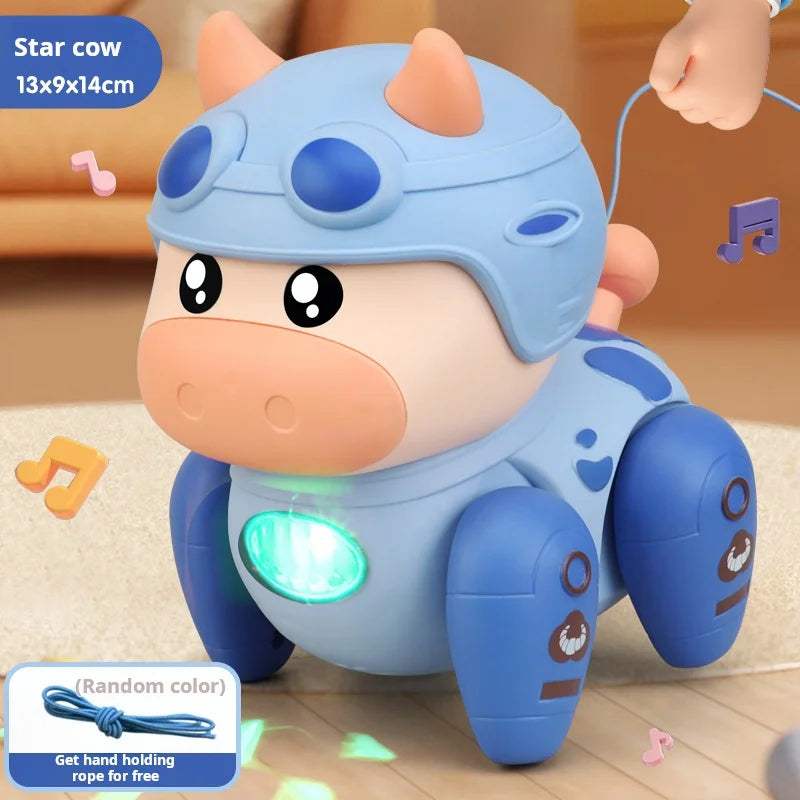 Cute Music Cow Toy For Kids - Dancing Crawling Toy, Can Light Up, Simulates Walking