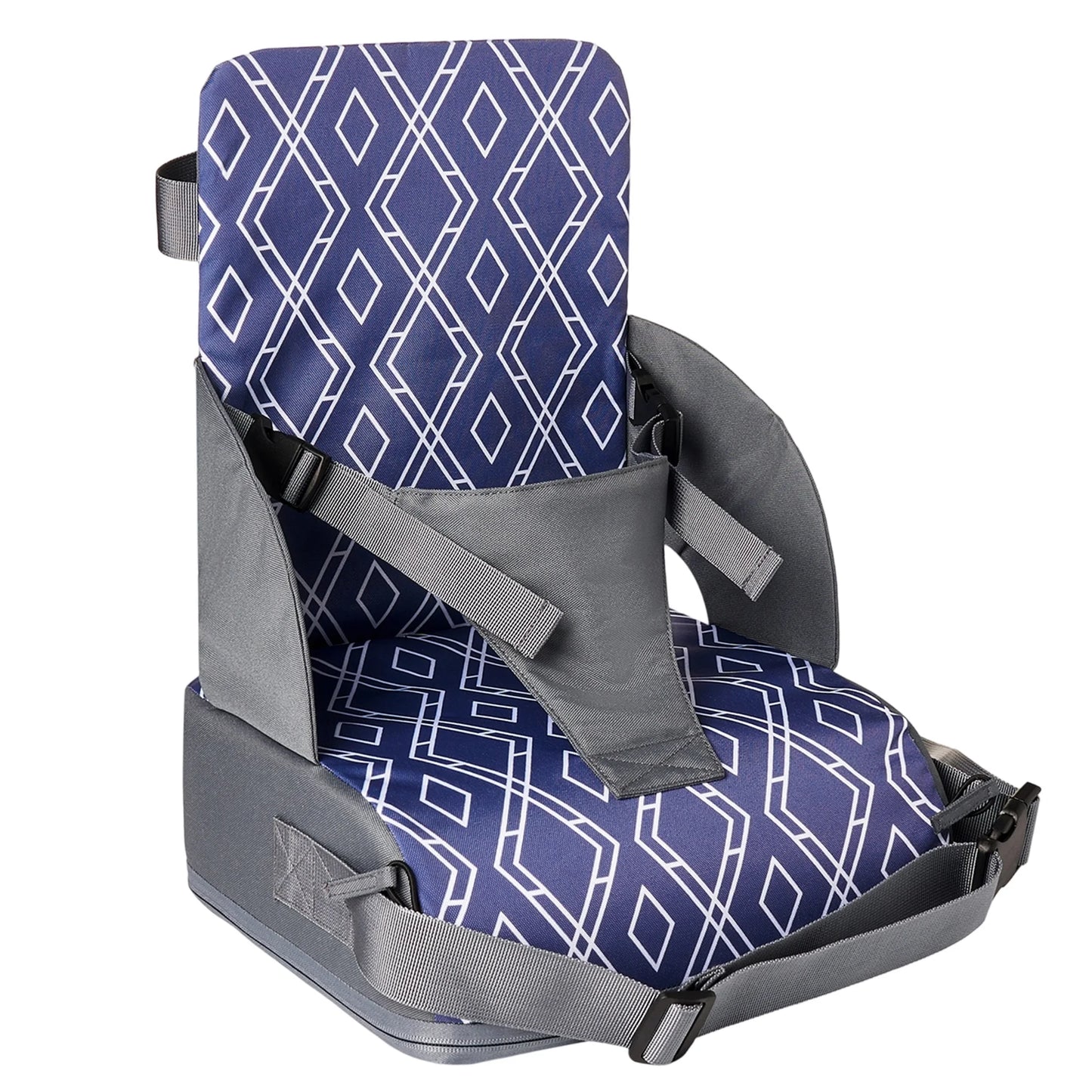 Portable Toddler Booster Seat with Non-Slip Bottom and Safety Straps for Dining Table - Comfortable Baby Booster Seat