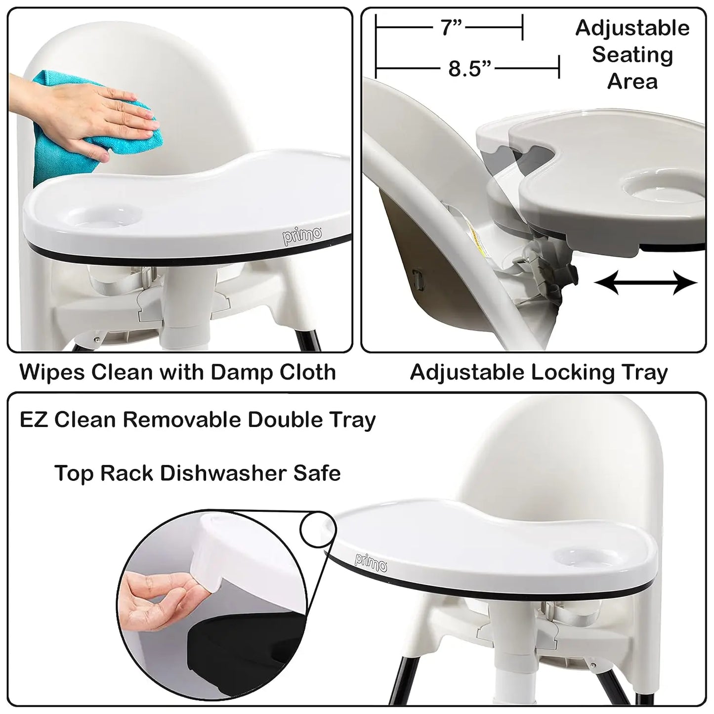 Convertible Folding Highchair & Toddler Seat - Portable