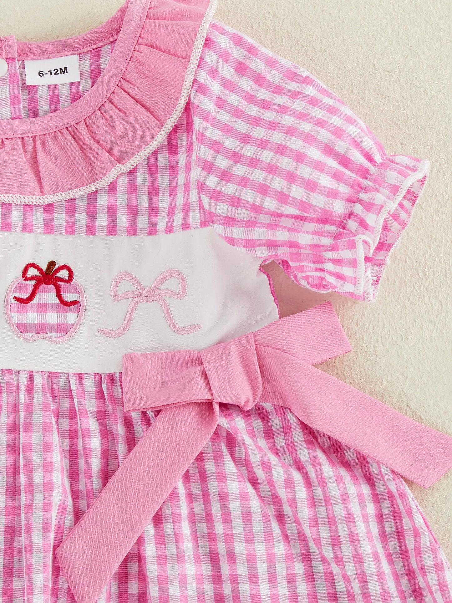 Short Clothes Embroidery Cute Bow Girls Back Girls Back To Cute Bow Short School Toddler-Summer Kids Girls Back
