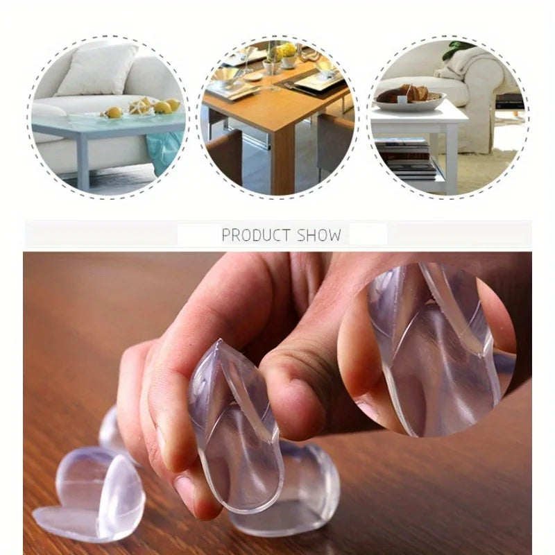 20/40/60/100pcs Child Baby Safety Silicone Protector Table Corner Edge Protection Cover Children Anticollision Edge & Guards