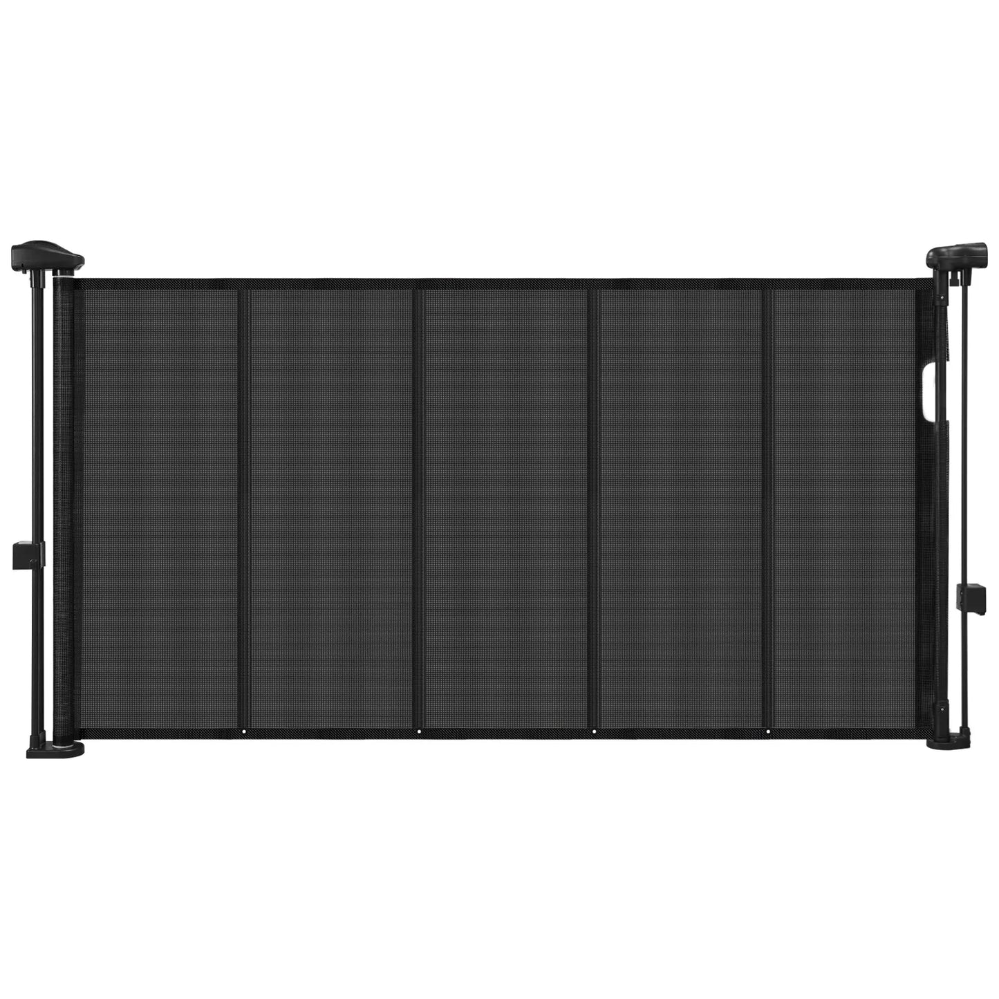 SucceBuy 55/71/110in Retractable Baby Gate 34in Tall Extends Wide Retractable Gate for Kids Mesh Material Easy to Install