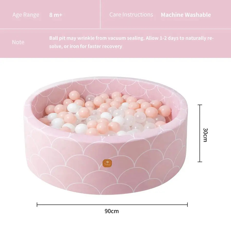 Ball Pit 35.4x 11.8 for Toddlers and Kids,Round Ball Pool Indoor Outdoor Baby Playpen,Ideal Gift for Infants,Balls not Included
