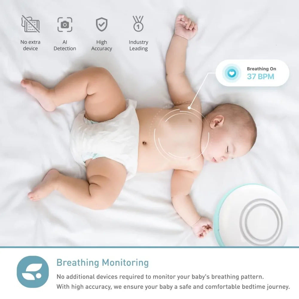 Baby Monitor (Pistachio) - Full-Featured Smart Wi-Fi Camera of True Crying Detection with Extra in-App Plan