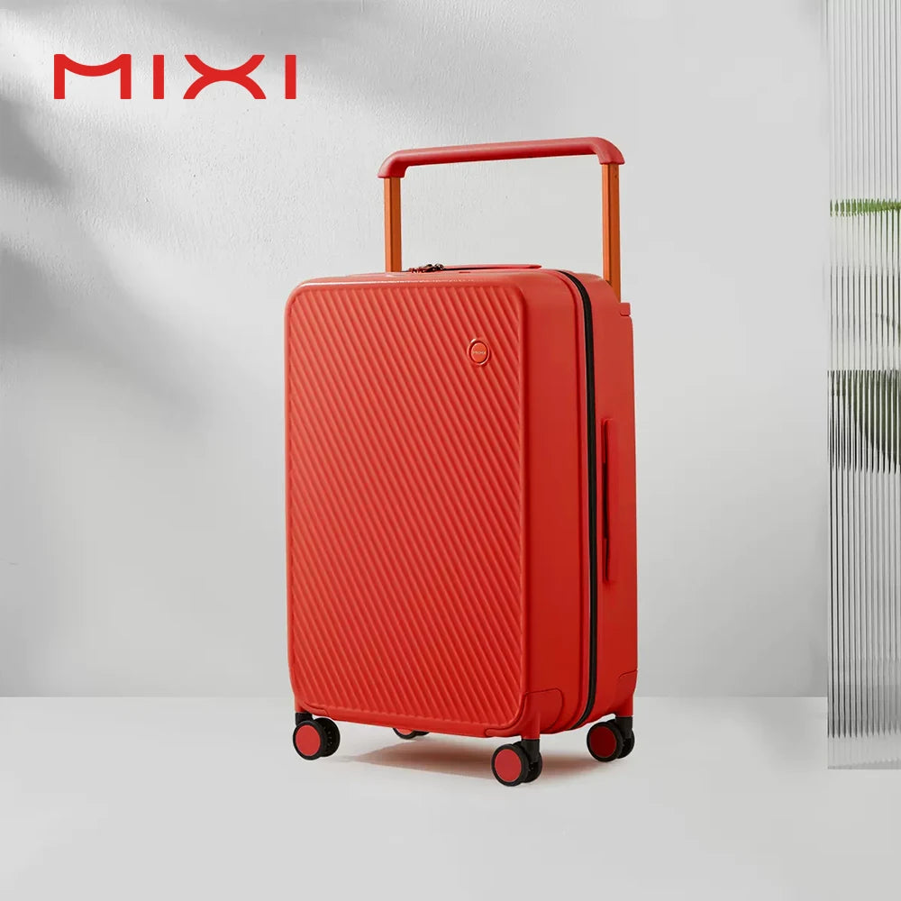 Mixi Gorgeous Wide Handle Suitcase 24" Travel Luggage Rolling Wheels Women Men 20" Carry On Cabin Hard side