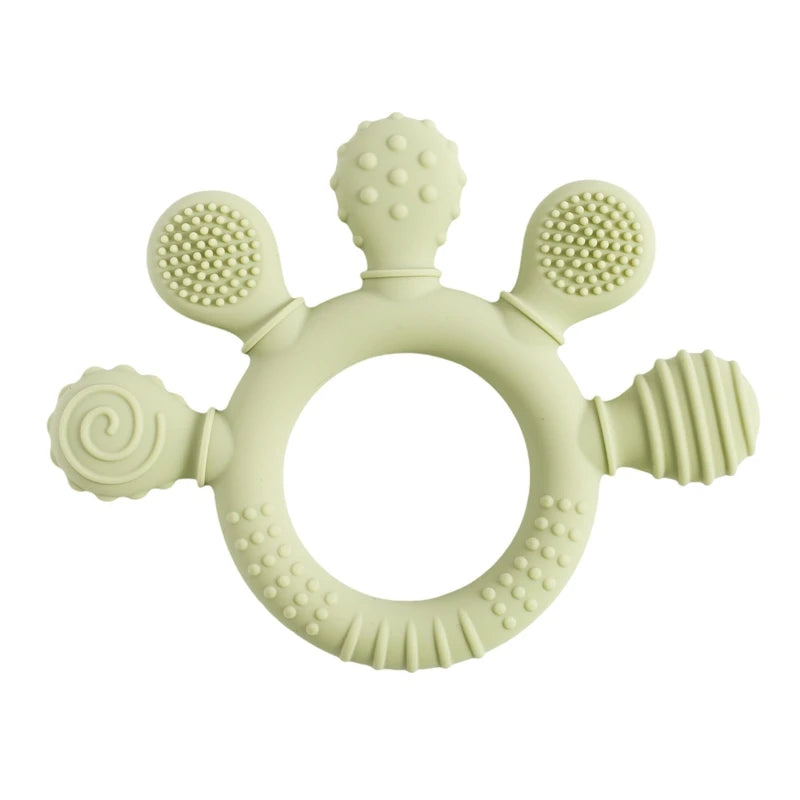 Baby Silicone Teethers Animal Food Grade Silicone Baby 0-12 Toys Silicone Teeth Grinding Stick Newborn Pacifier Accessories Toys