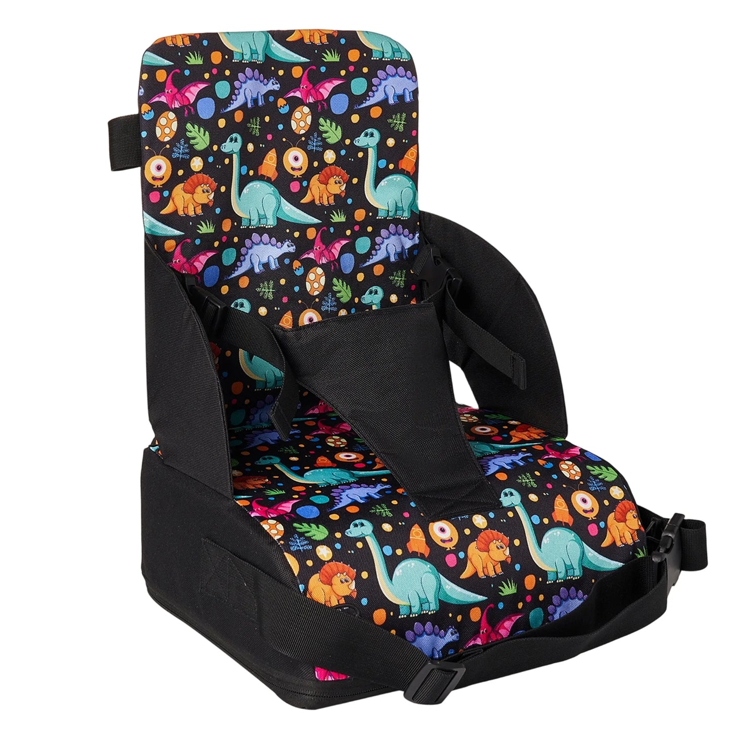 Portable Toddler Booster Seat with Non-Slip Bottom and Safety Straps for Dining Table - Comfortable Baby Booster Seat